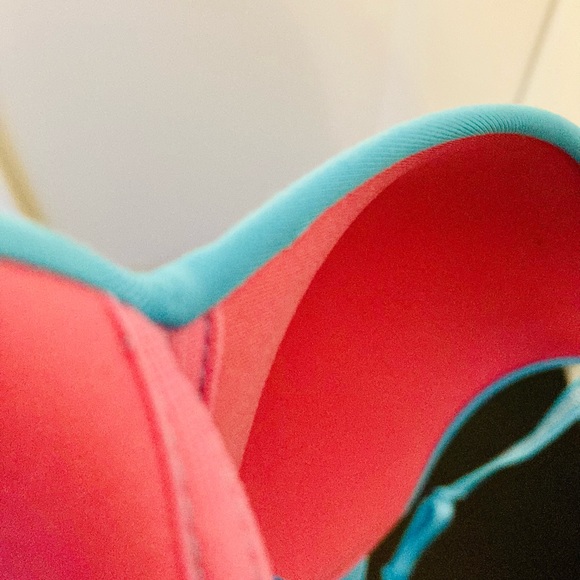 LOTUS BOSS SHINE- NWOT 36D Aqua PINK padded push up bra and matching slides 9 - Picture 4 of 4